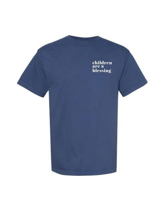 Children Are a Blessing T-Shirt (China Blue)