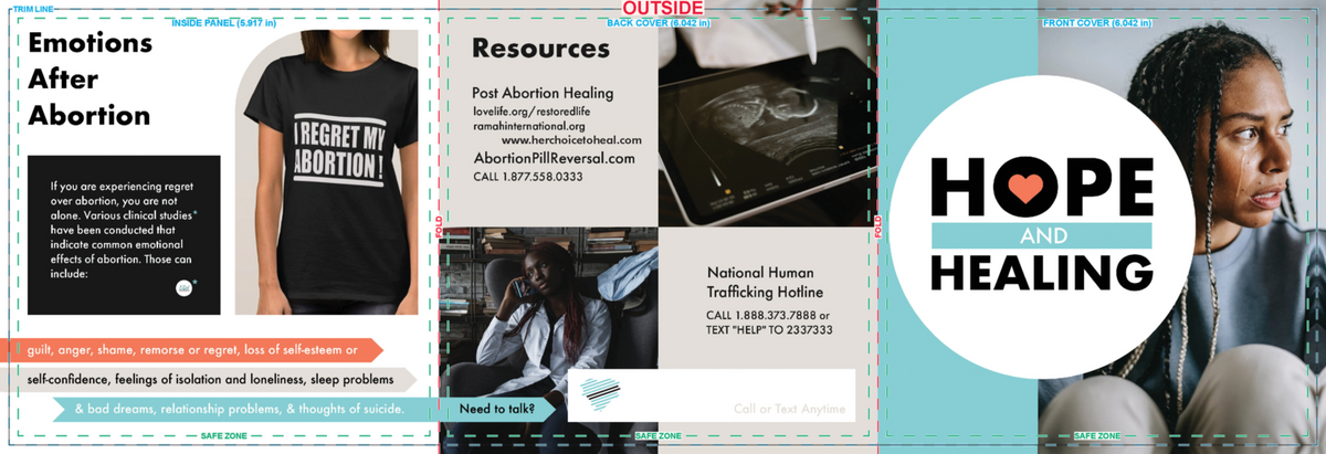 Hope And Healing Post Abortion Brochures