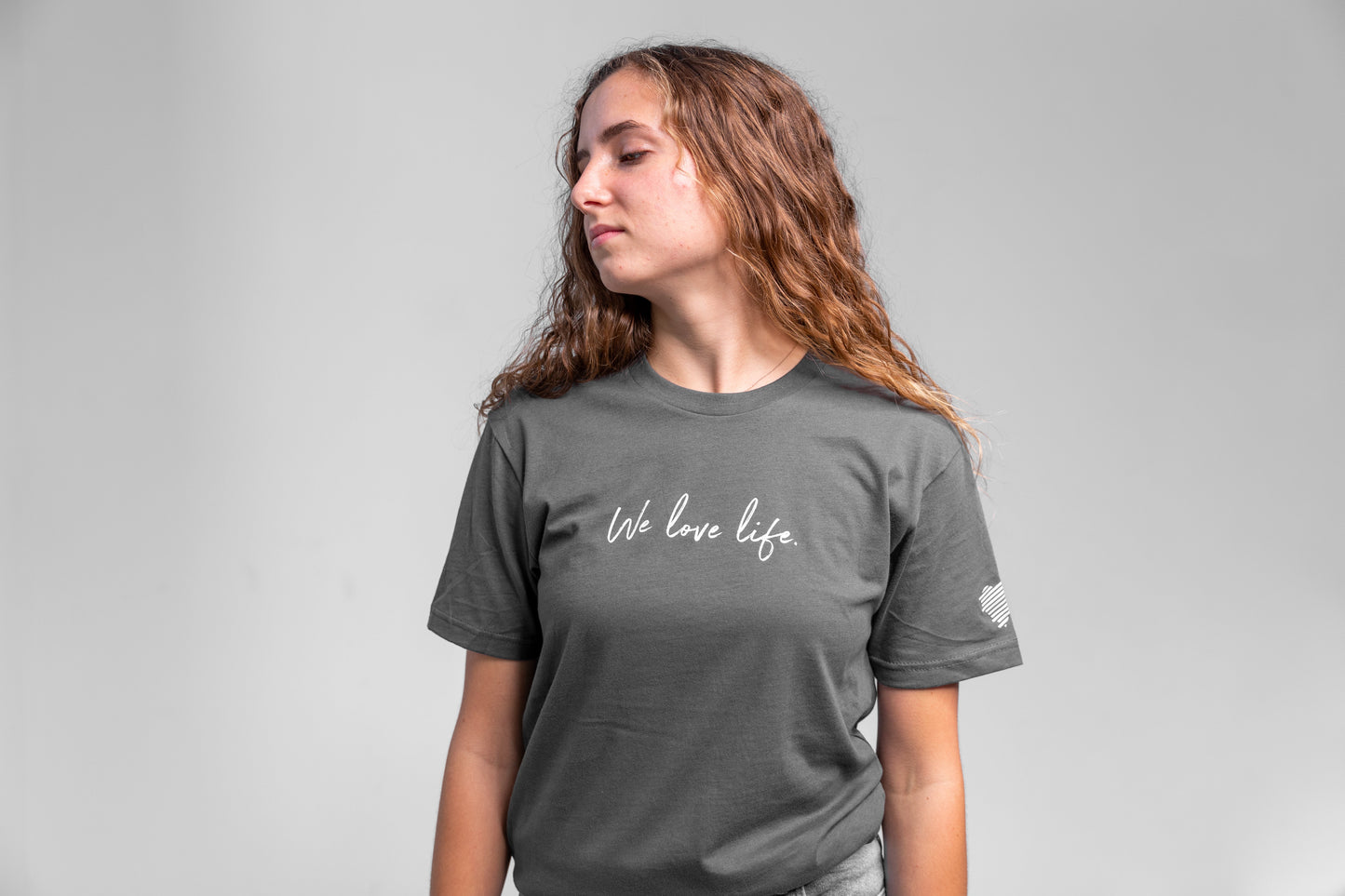 Cursive We Love Life T-Shirt